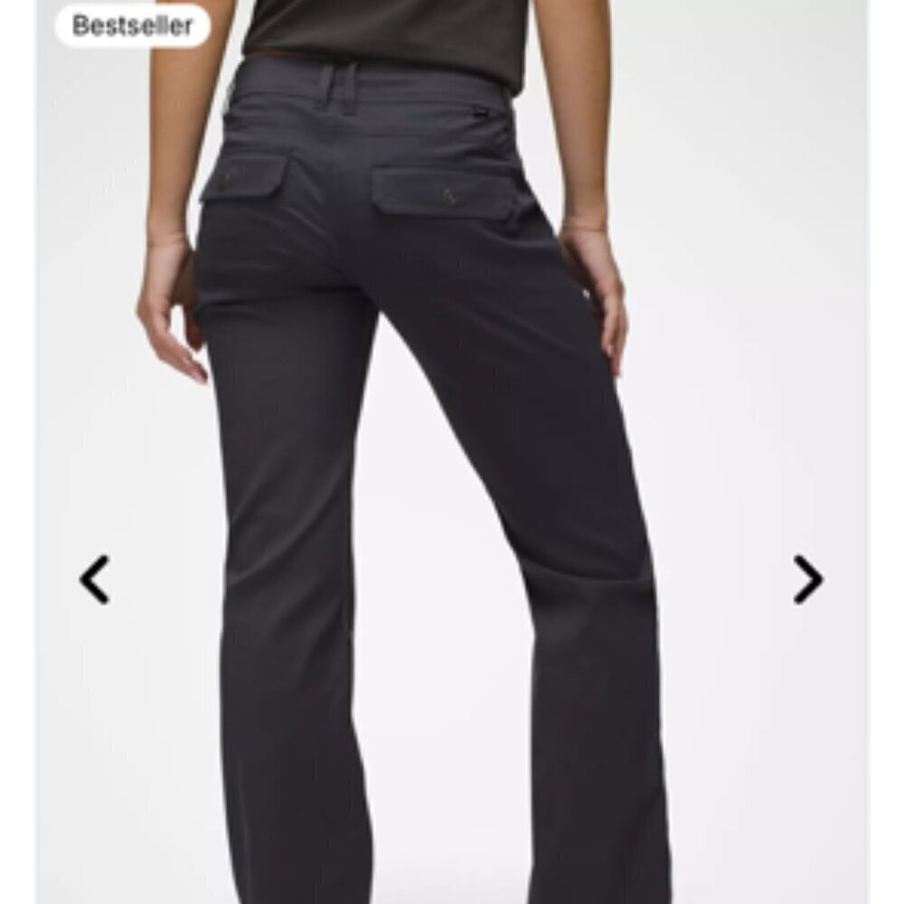 PRANA Halle Convertible Coal Grey/Gray Roll-up Pants 12 SHORT - Picture 16 of 16